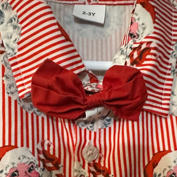 Red Striped Santa Kids Shirt - Picture 4 of 4